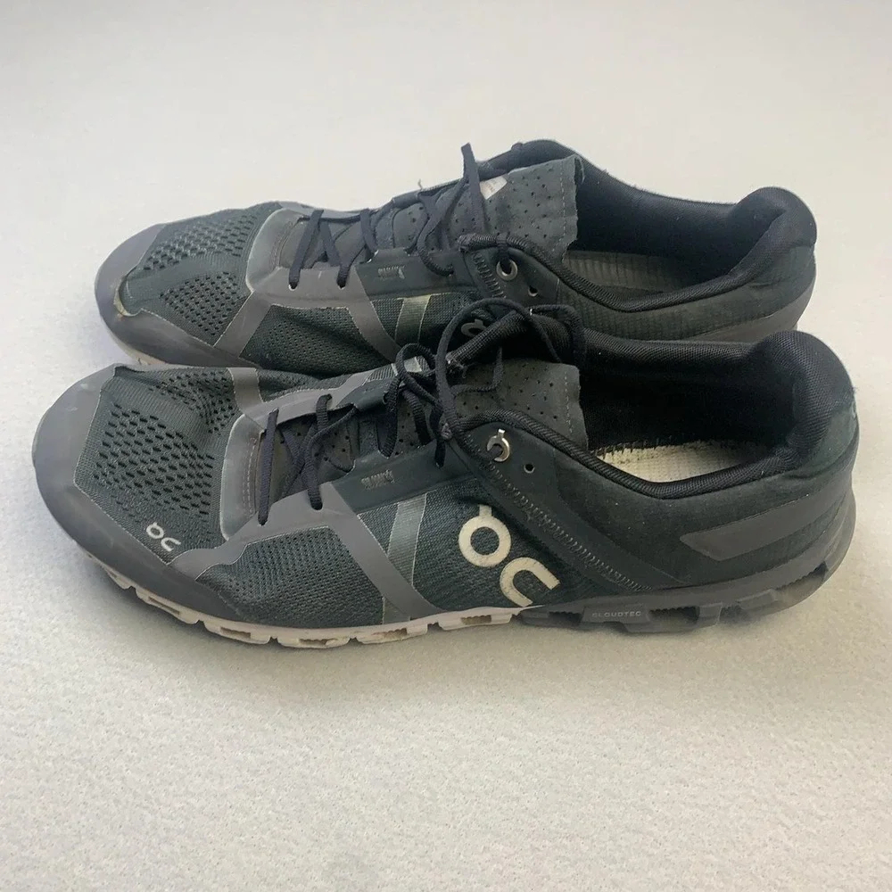 On Running Shoes Mens Size 14 Black Mesh CloudTec Running Athletic Sneakers